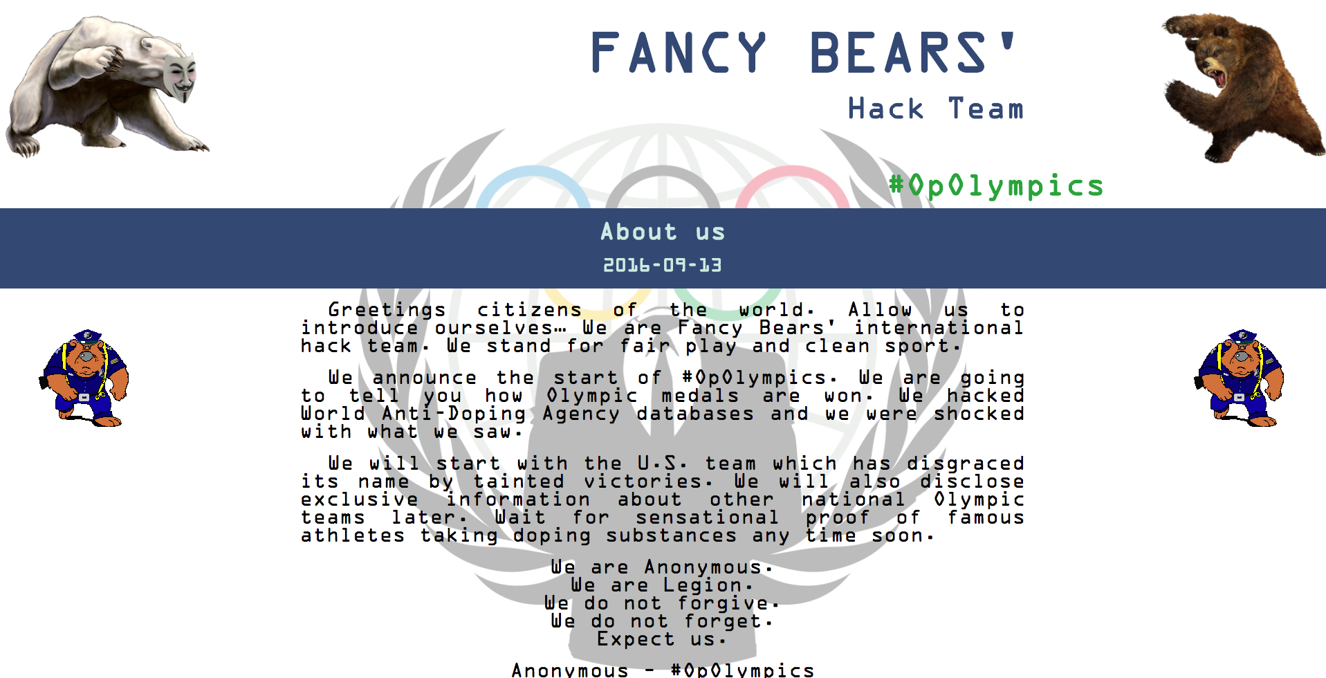Fancy Bears’ Hack Team website.