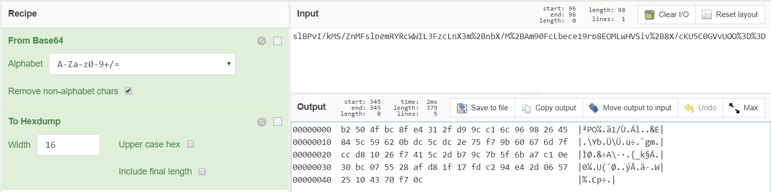 Base64 decoding Karagany C2 beacon with CyberChef.