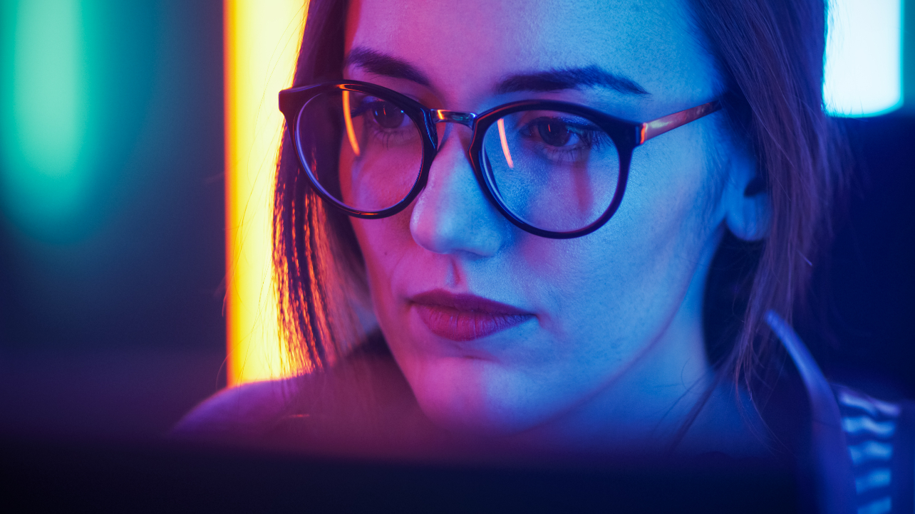 woman at the computer